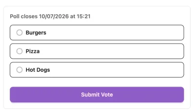 poll editor in entry editor
