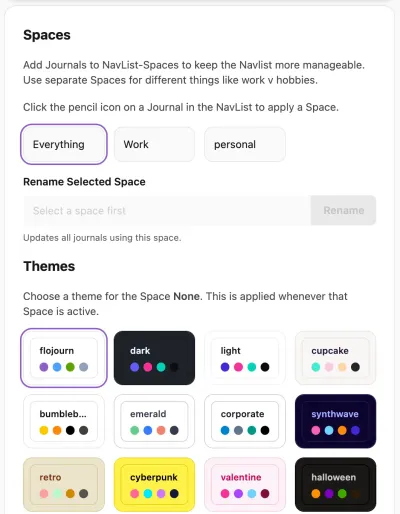 Spaces UI